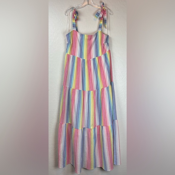 Draper James Multicolor Striped Maxi Dress - Picture 1 of 10